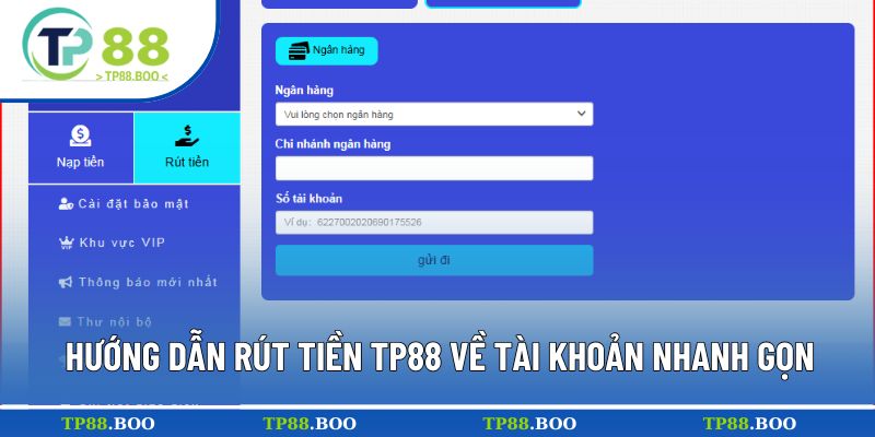Các thao tác chuyển thưởng về nhanh chóng